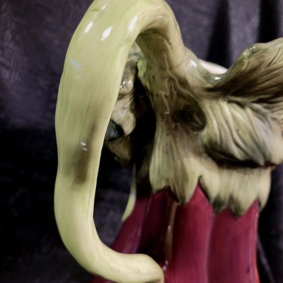 Kaldun & Bogle Ceramic Majolica Aubergine Eggplant Pitcher Jug Purple Green EUC - Picture 8 of 11